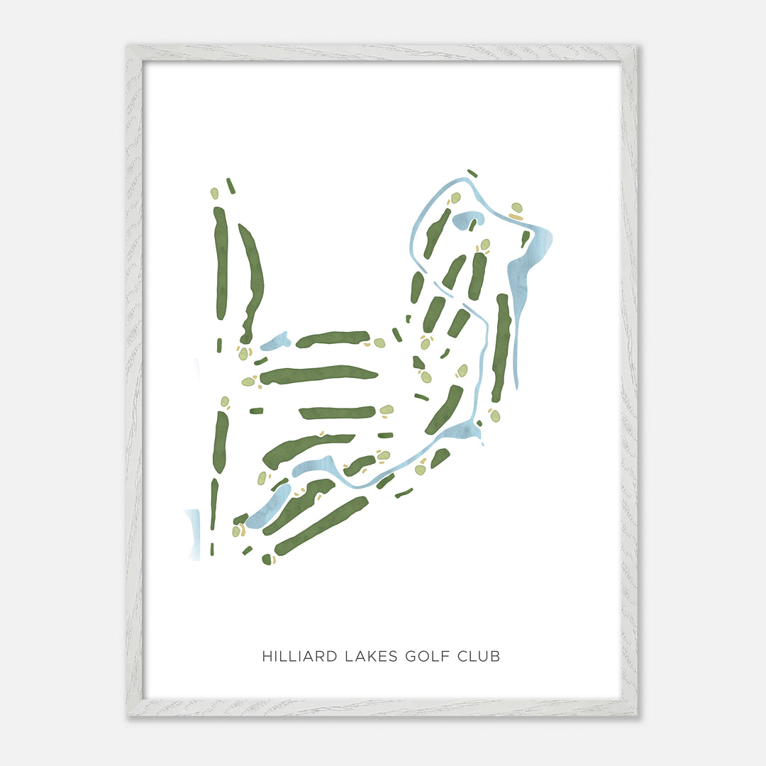 Print of Hilliard Lakes Golf Club Modern Map