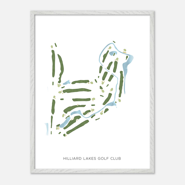 Print of Hilliard Lakes Golf Club Modern Map