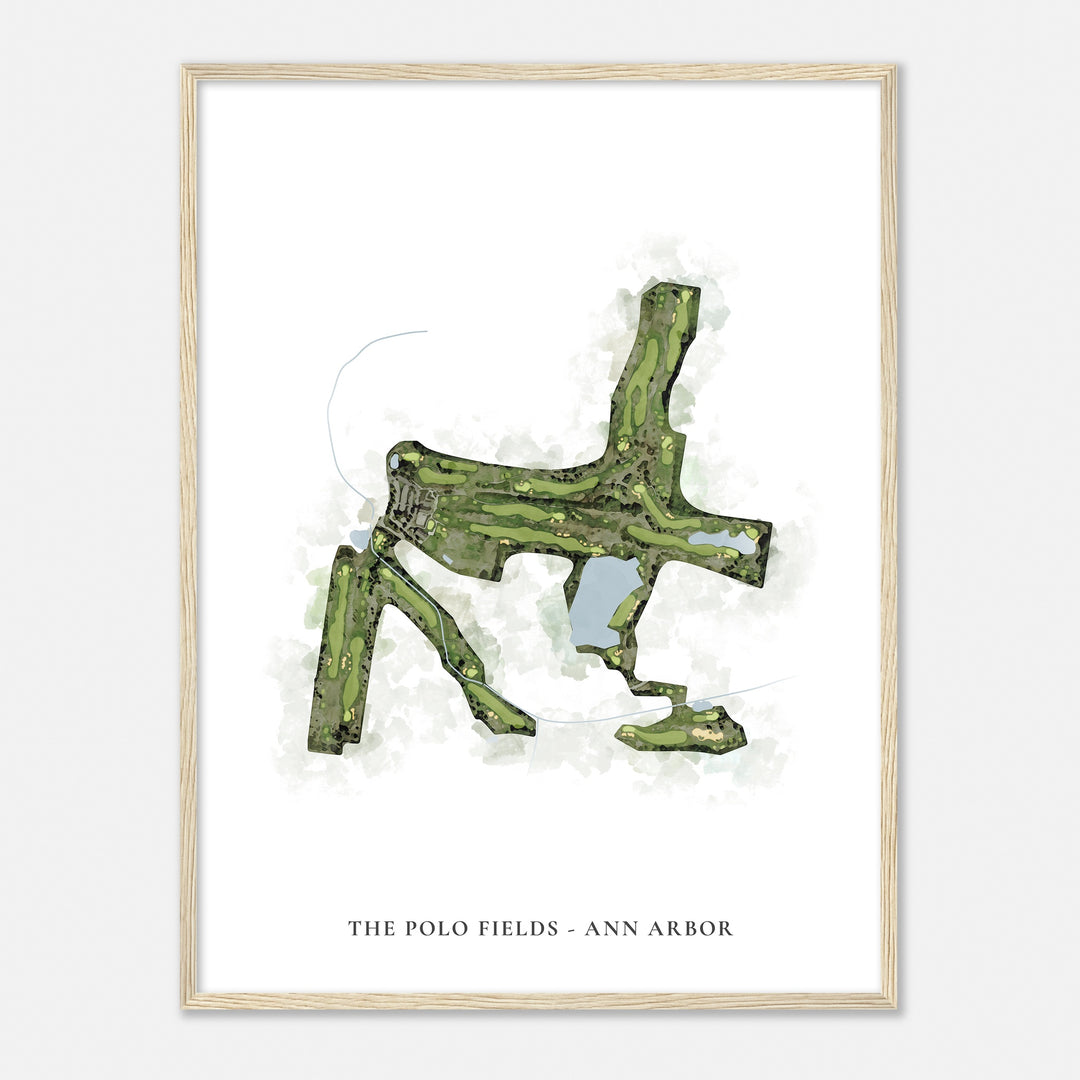 Print of The Polo Fields - Ann Arbor Classic Map