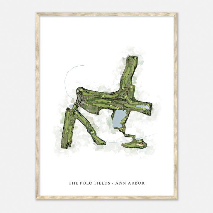 Print of The Polo Fields - Ann Arbor Classic Map