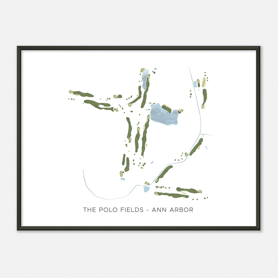 Print of The Polo Fields - Ann Arbor Modern Map