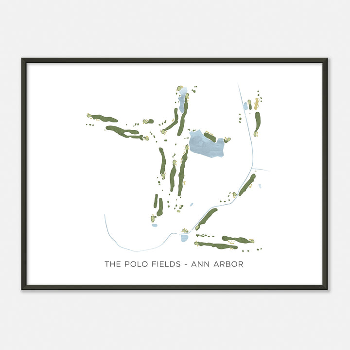 Print of The Polo Fields - Ann Arbor Modern Map