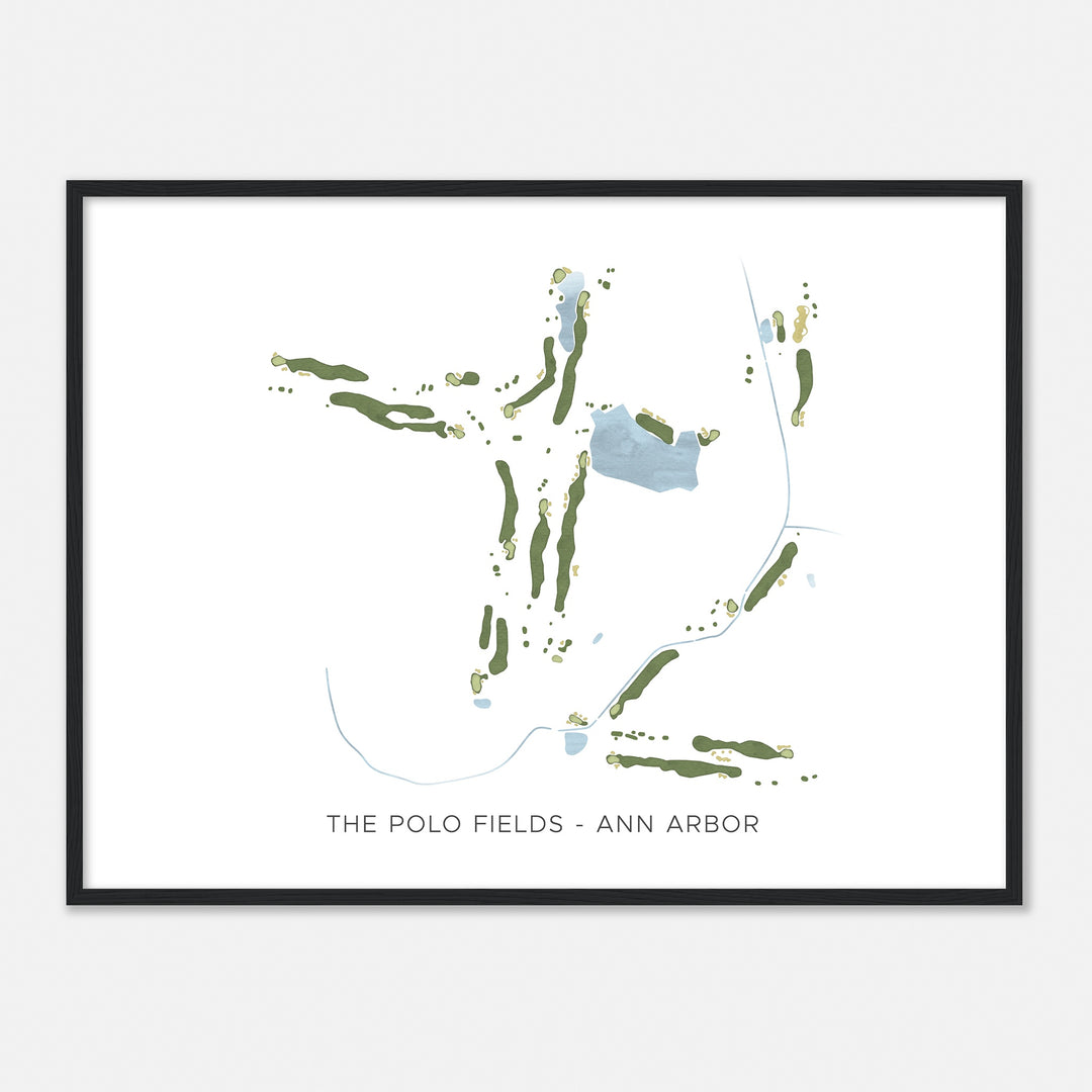 Print of The Polo Fields - Ann Arbor Modern Map