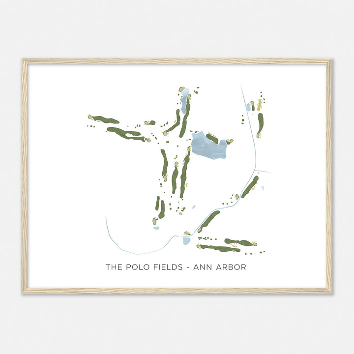 Print of The Polo Fields - Ann Arbor Modern Map