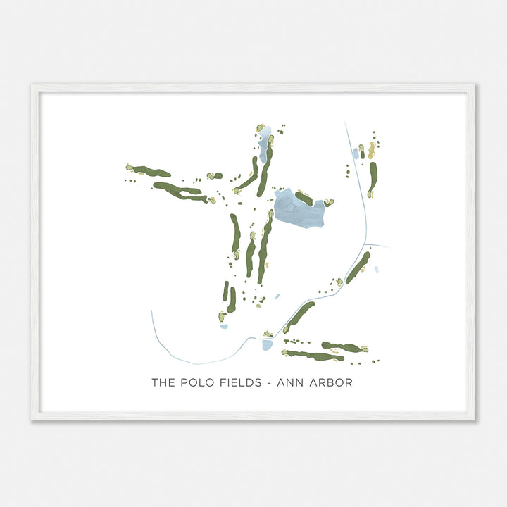 Print of The Polo Fields - Ann Arbor Modern Map
