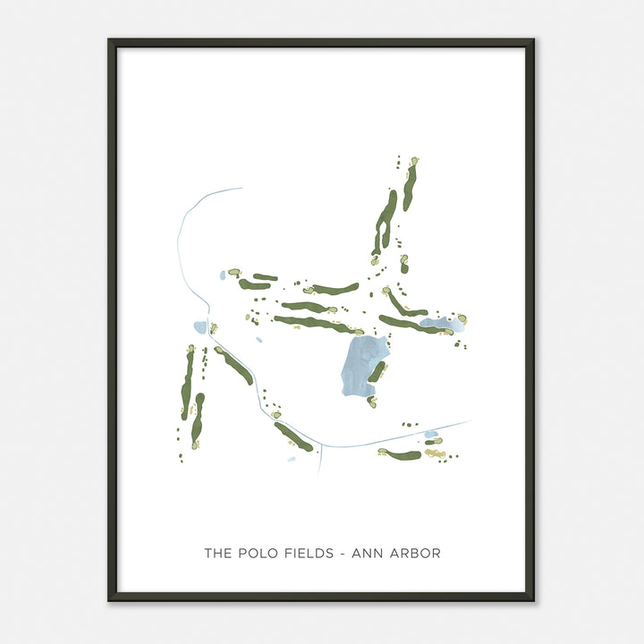 Print of The Polo Fields - Ann Arbor Modern Map