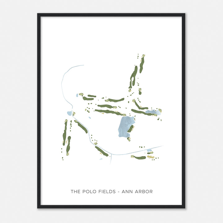 Print of The Polo Fields - Ann Arbor Modern Map