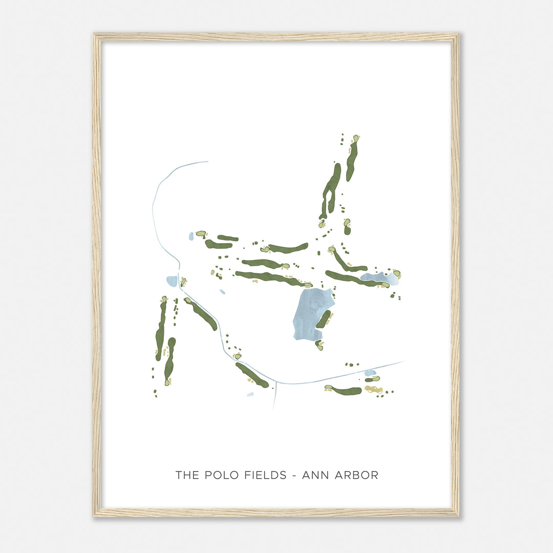 Print of The Polo Fields - Ann Arbor Modern Map