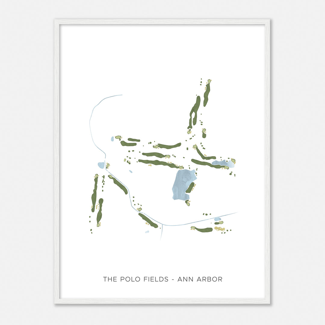Print of The Polo Fields - Ann Arbor Modern Map