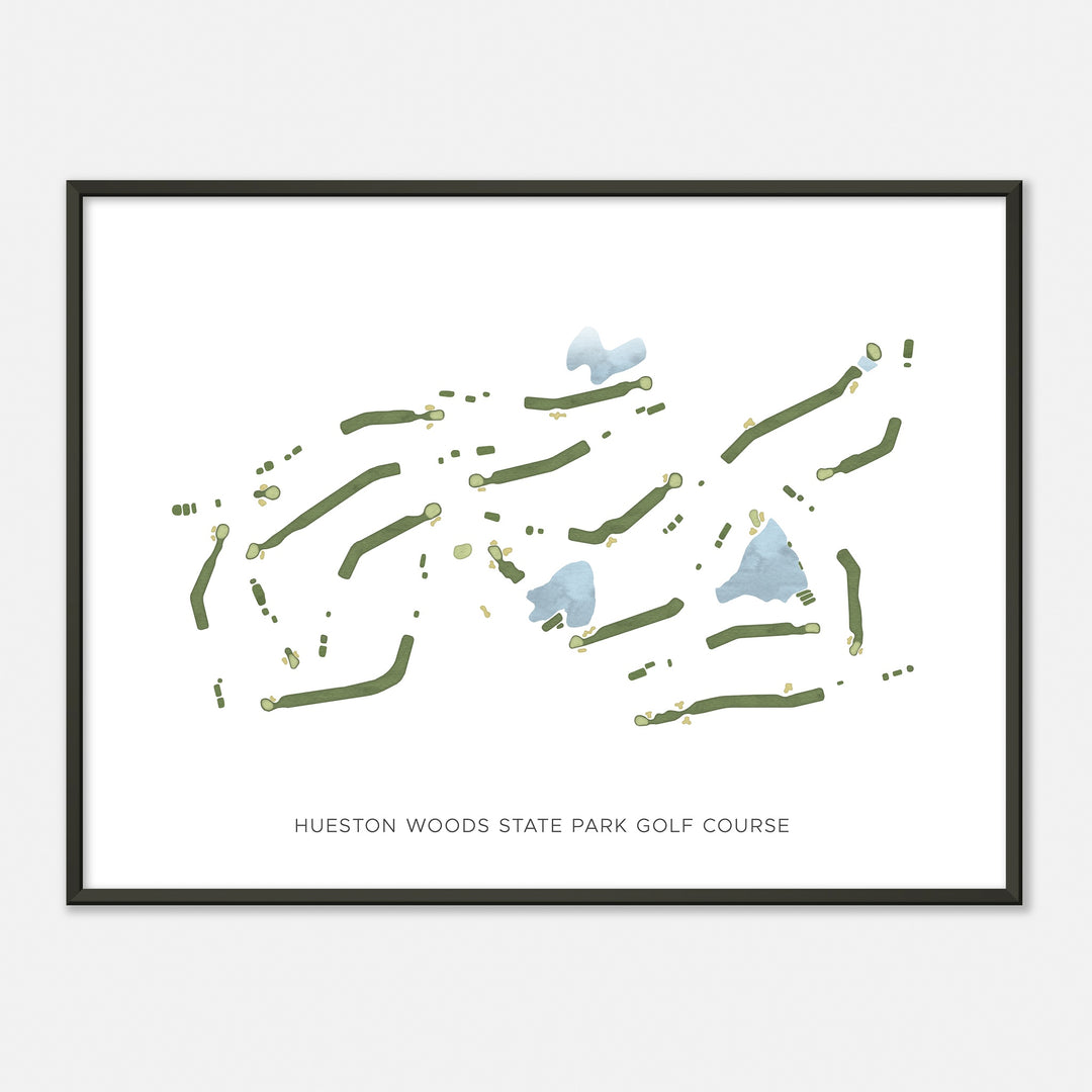 Print of Hueston Woods State Park Golf Course Modern Map