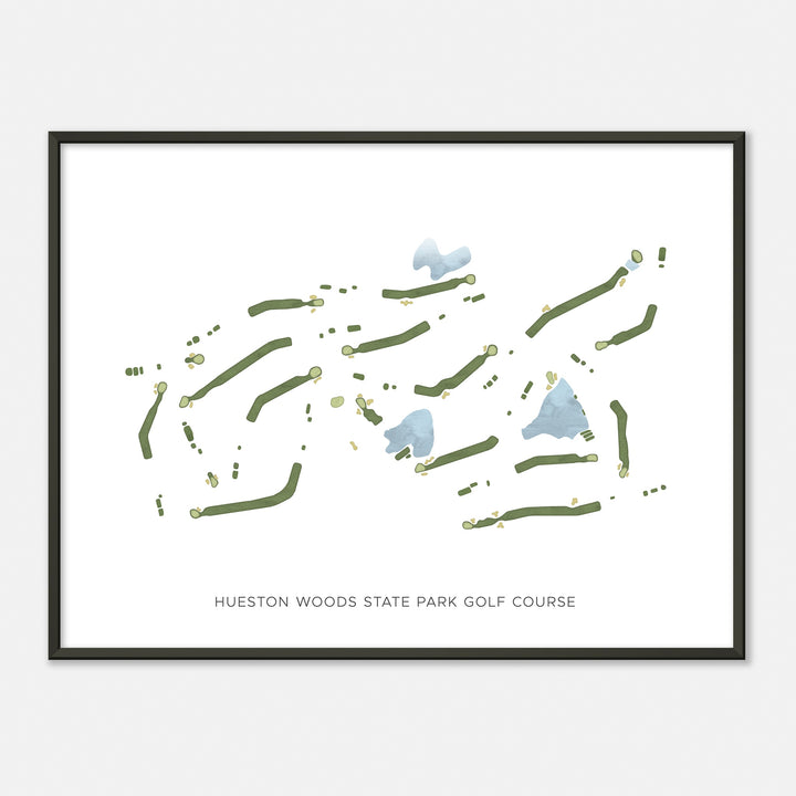 Print of Hueston Woods State Park Golf Course Modern Map