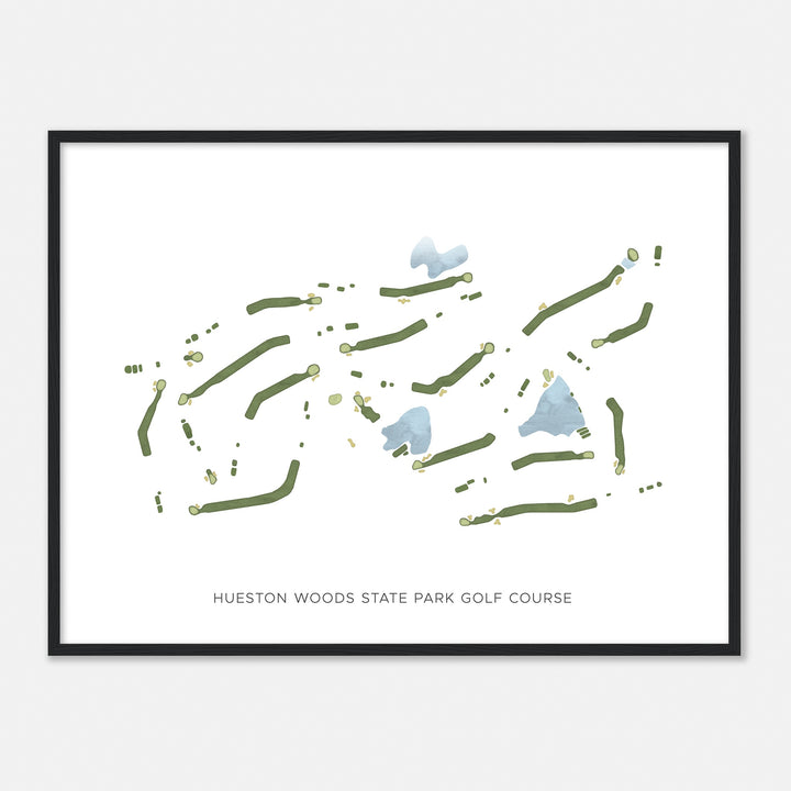 Print of Hueston Woods State Park Golf Course Modern Map
