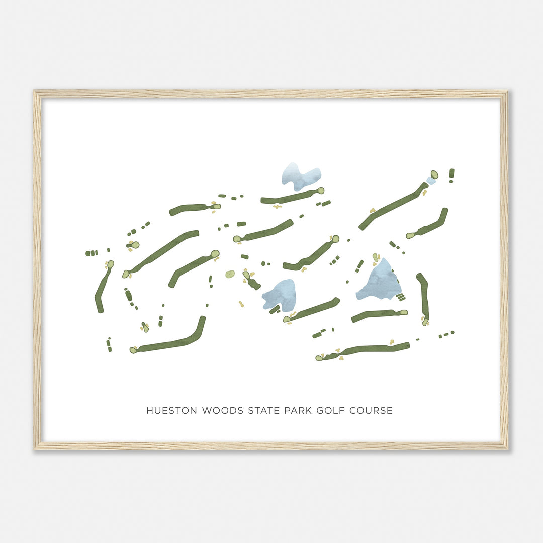Print of Hueston Woods State Park Golf Course Modern Map