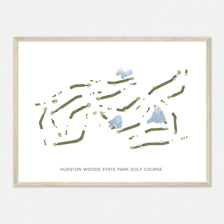 Print of Hueston Woods State Park Golf Course Modern Map