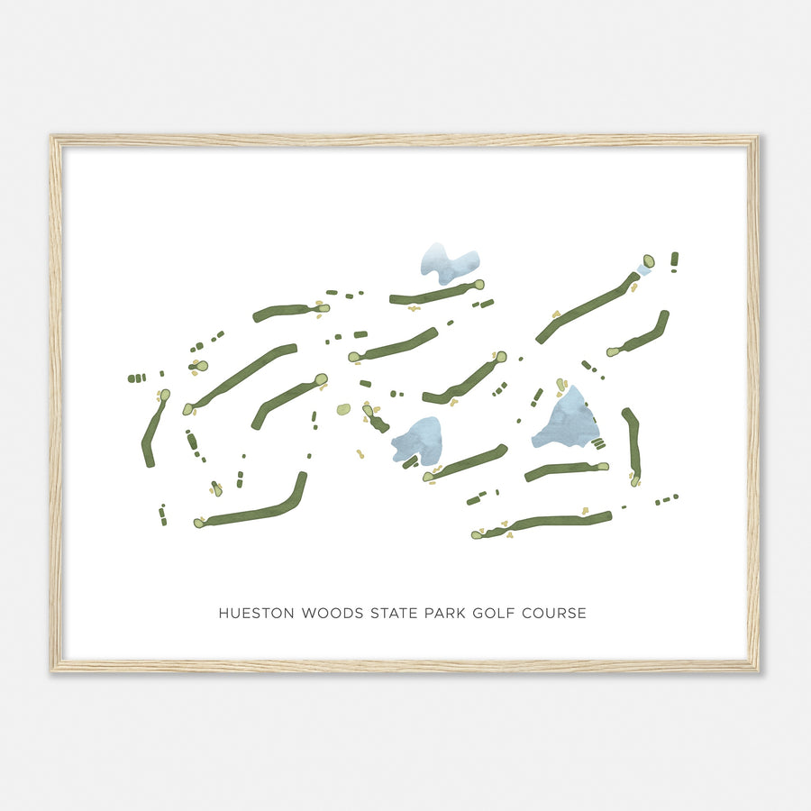 Print of Hueston Woods State Park Golf Course Modern Map