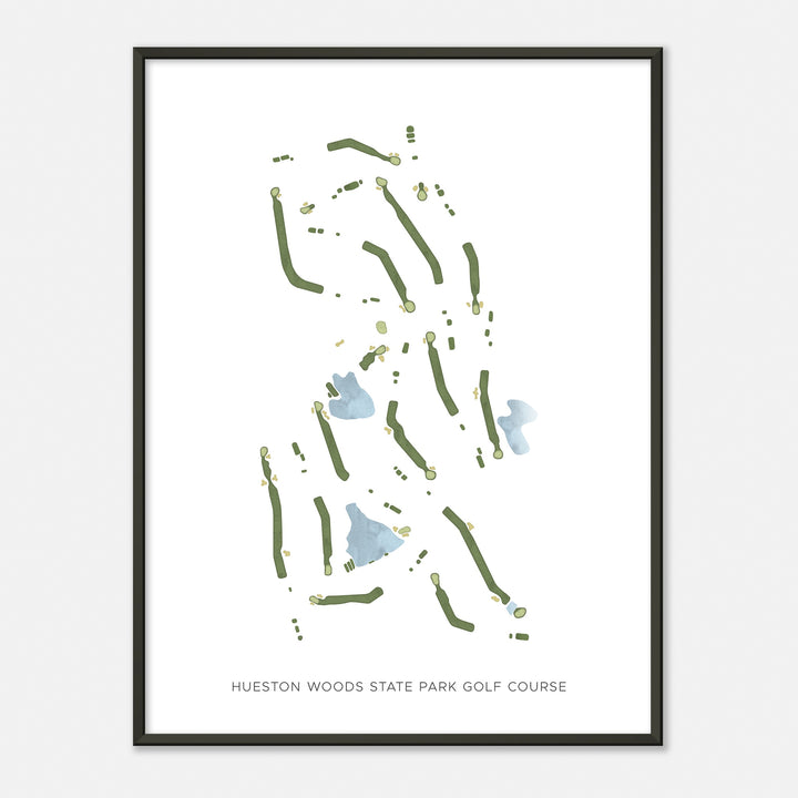 Print of Hueston Woods State Park Golf Course Modern Map