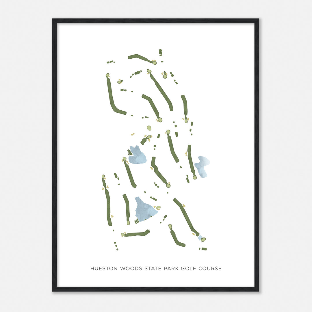 Print of Hueston Woods State Park Golf Course Modern Map