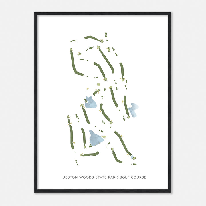 Print of Hueston Woods State Park Golf Course Modern Map