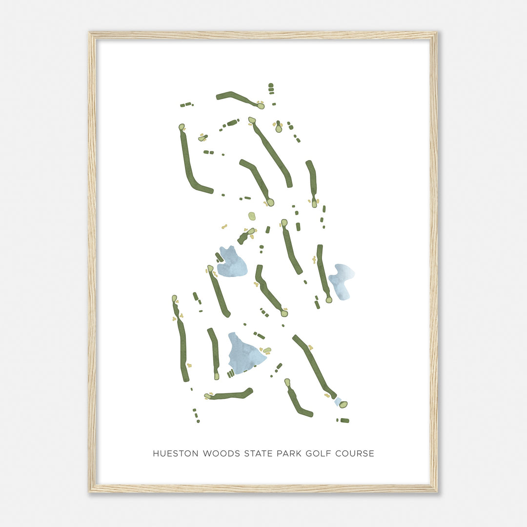 Print of Hueston Woods State Park Golf Course Modern Map