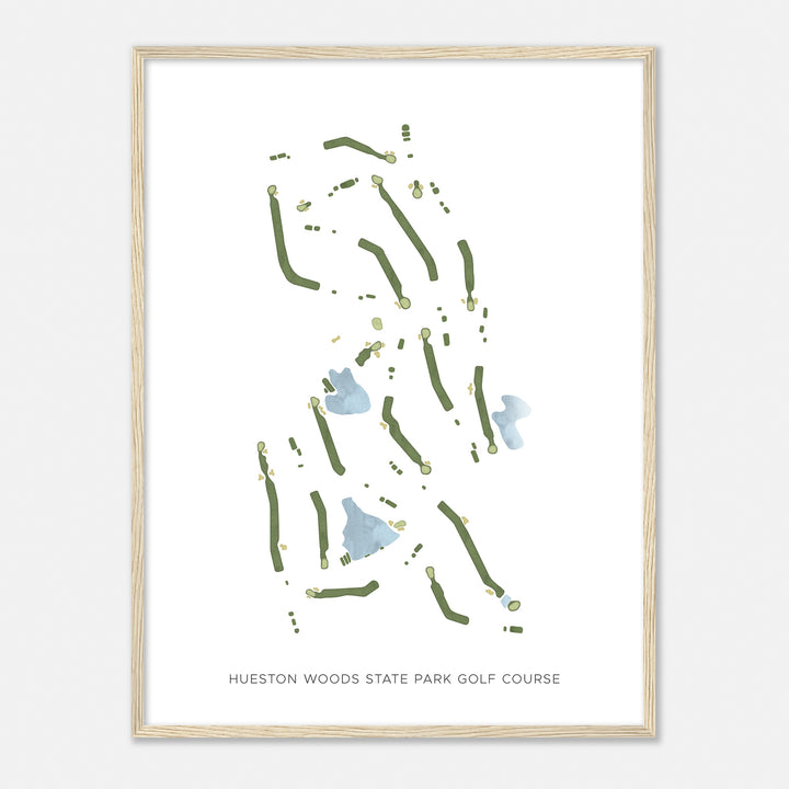 Print of Hueston Woods State Park Golf Course Modern Map