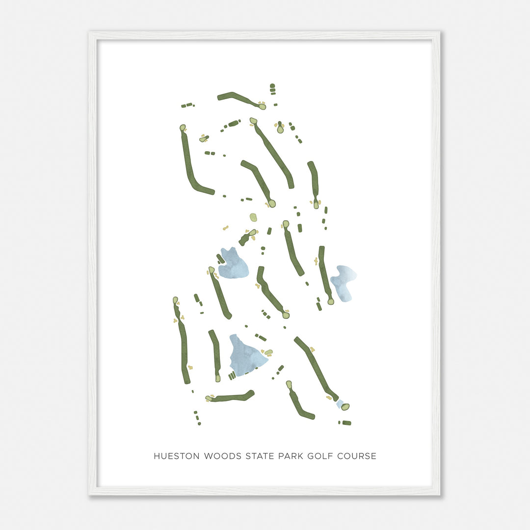 Print of Hueston Woods State Park Golf Course Modern Map