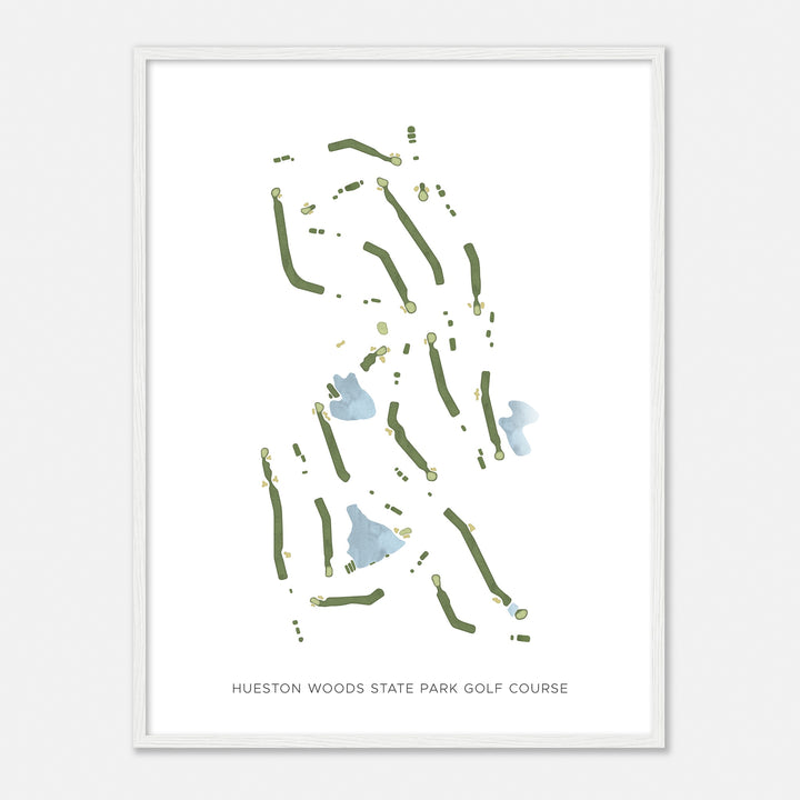 Print of Hueston Woods State Park Golf Course Modern Map