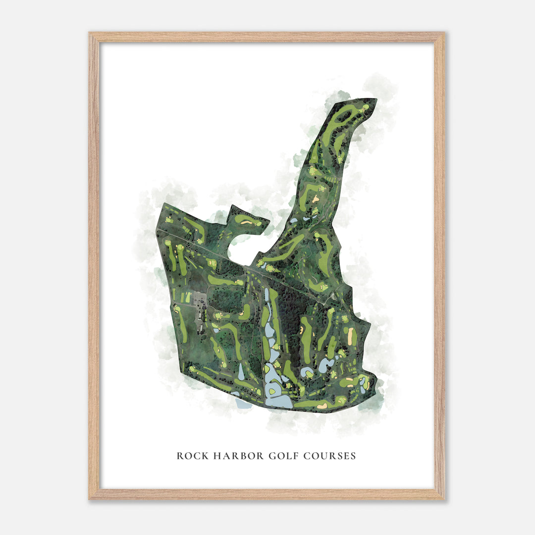 Print of Rock Harbor Golf Courses Classic Map