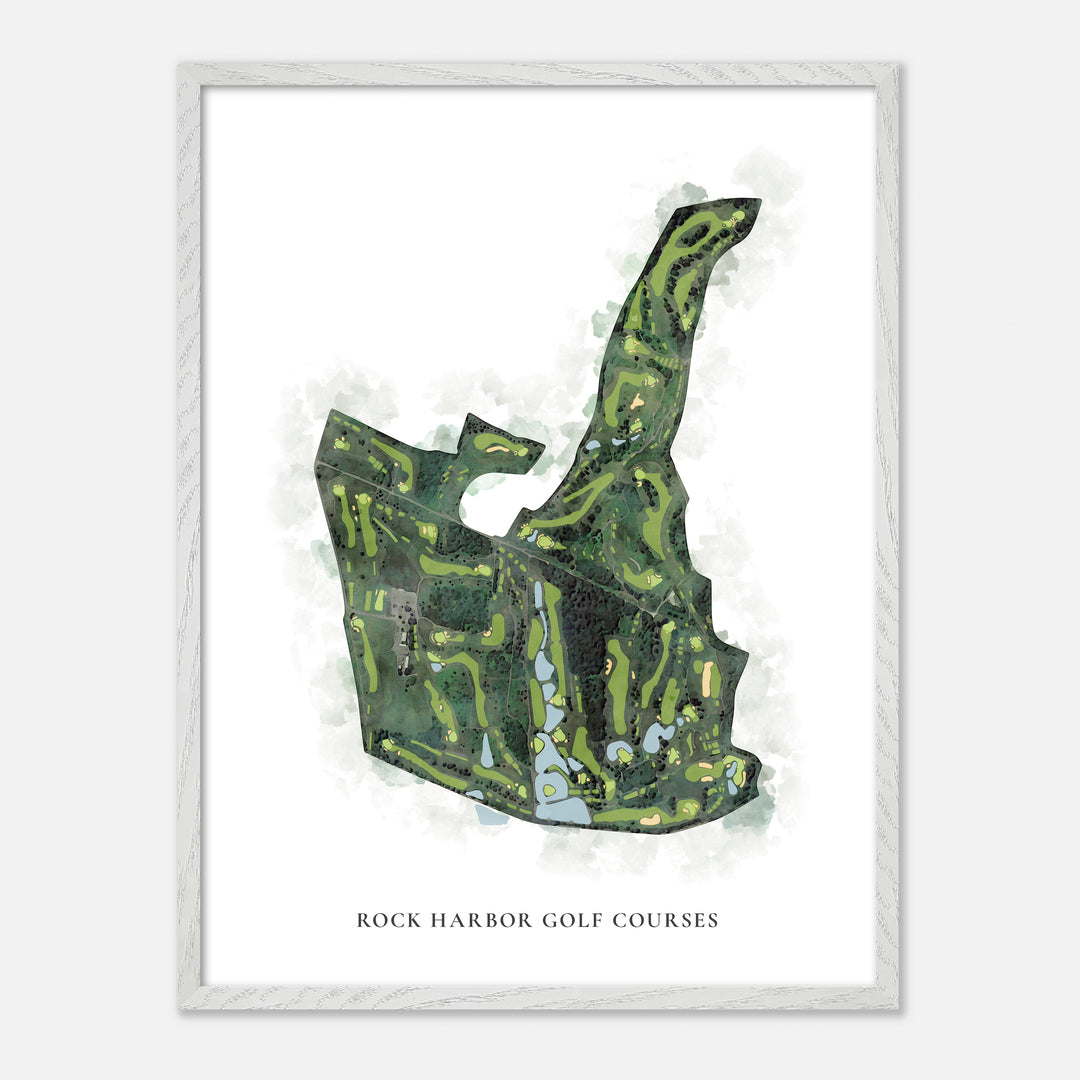 Print of Rock Harbor Golf Courses Classic Map