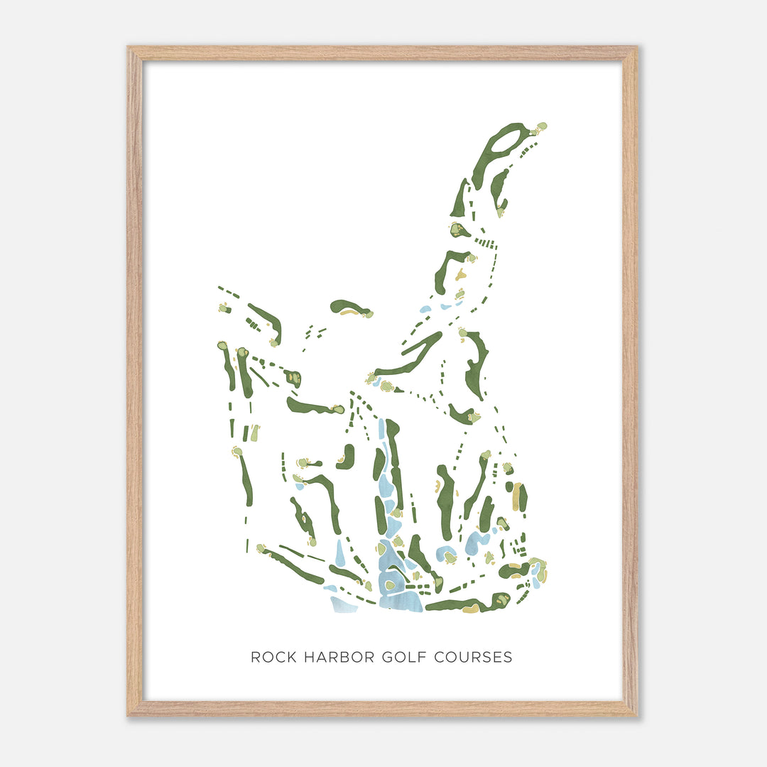Print of Rock Harbor Golf Courses Modern Map