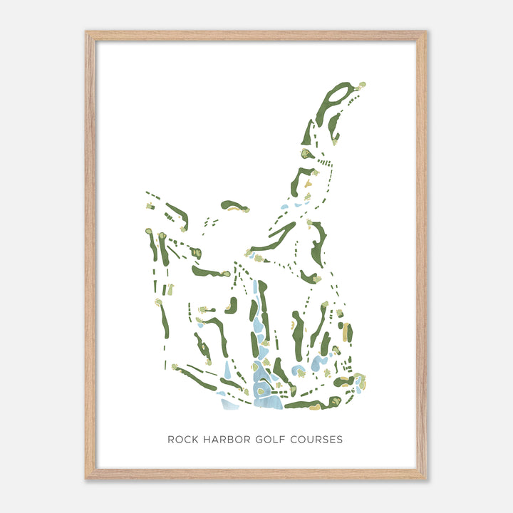 Print of Rock Harbor Golf Courses Modern Map