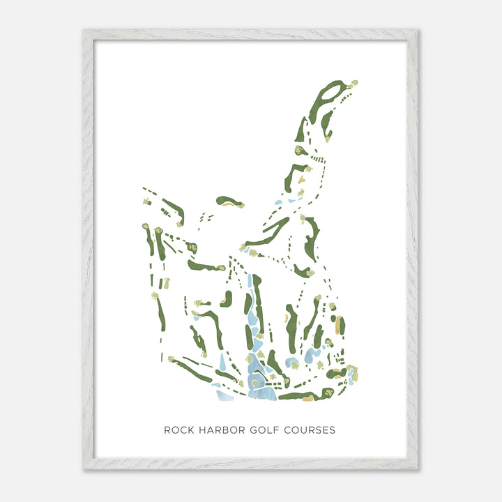 Print of Rock Harbor Golf Courses Modern Map
