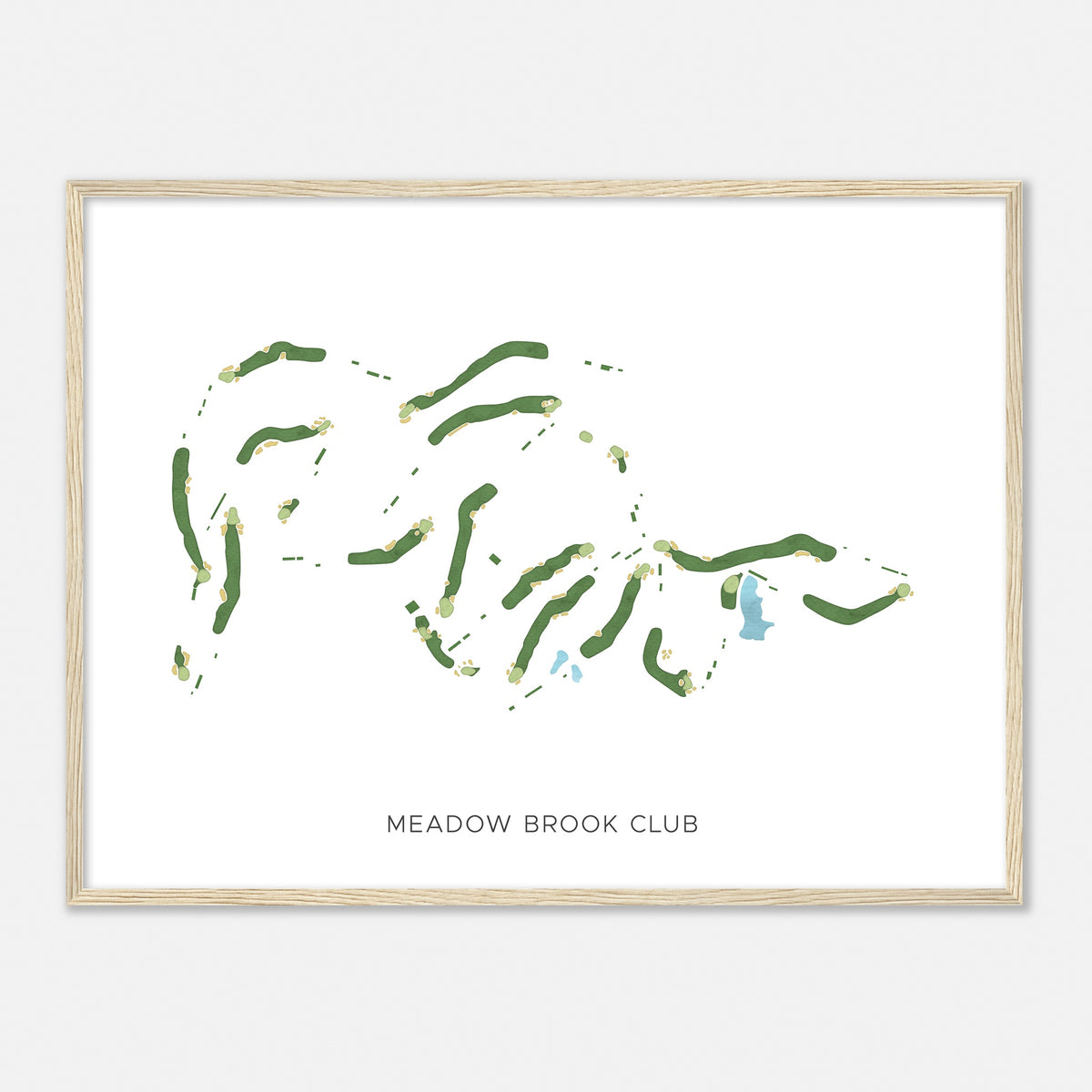 Print of Meadow Brook Club Modern Map