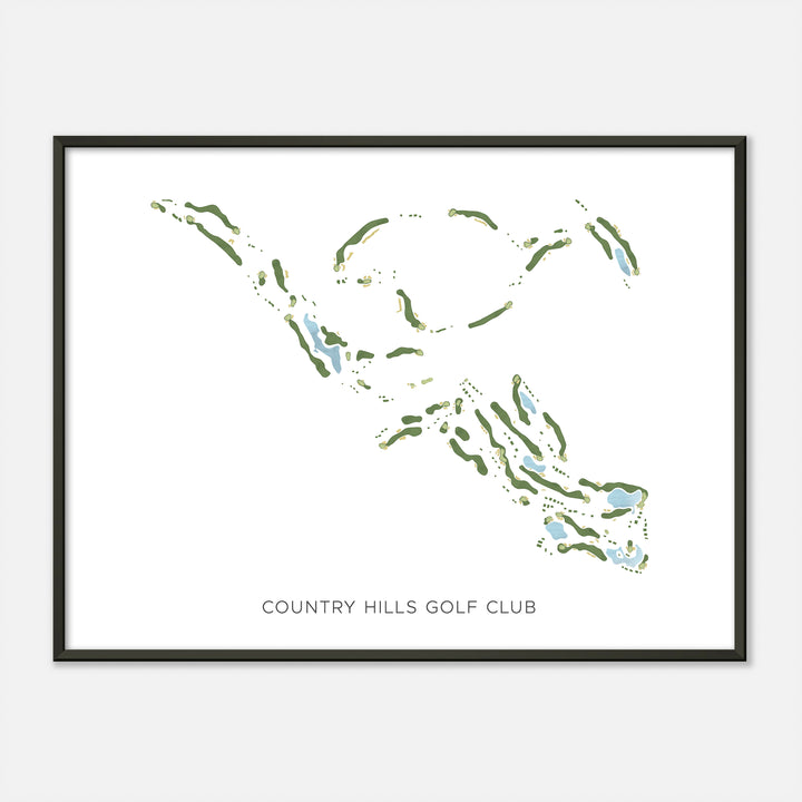 Print of Country Hills Golf Club Modern Map
