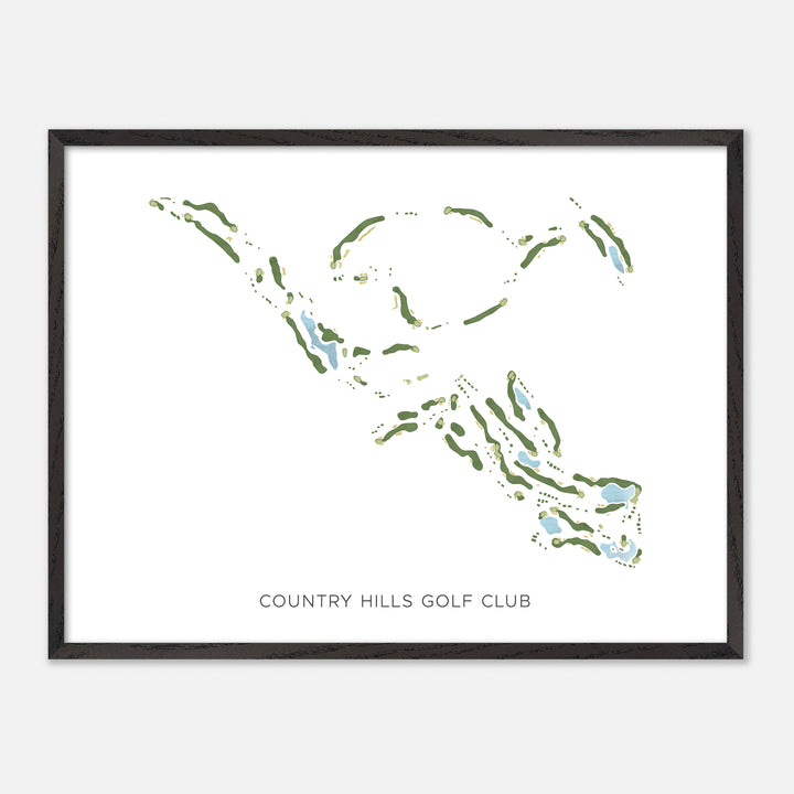 Print of Country Hills Golf Club Modern Map