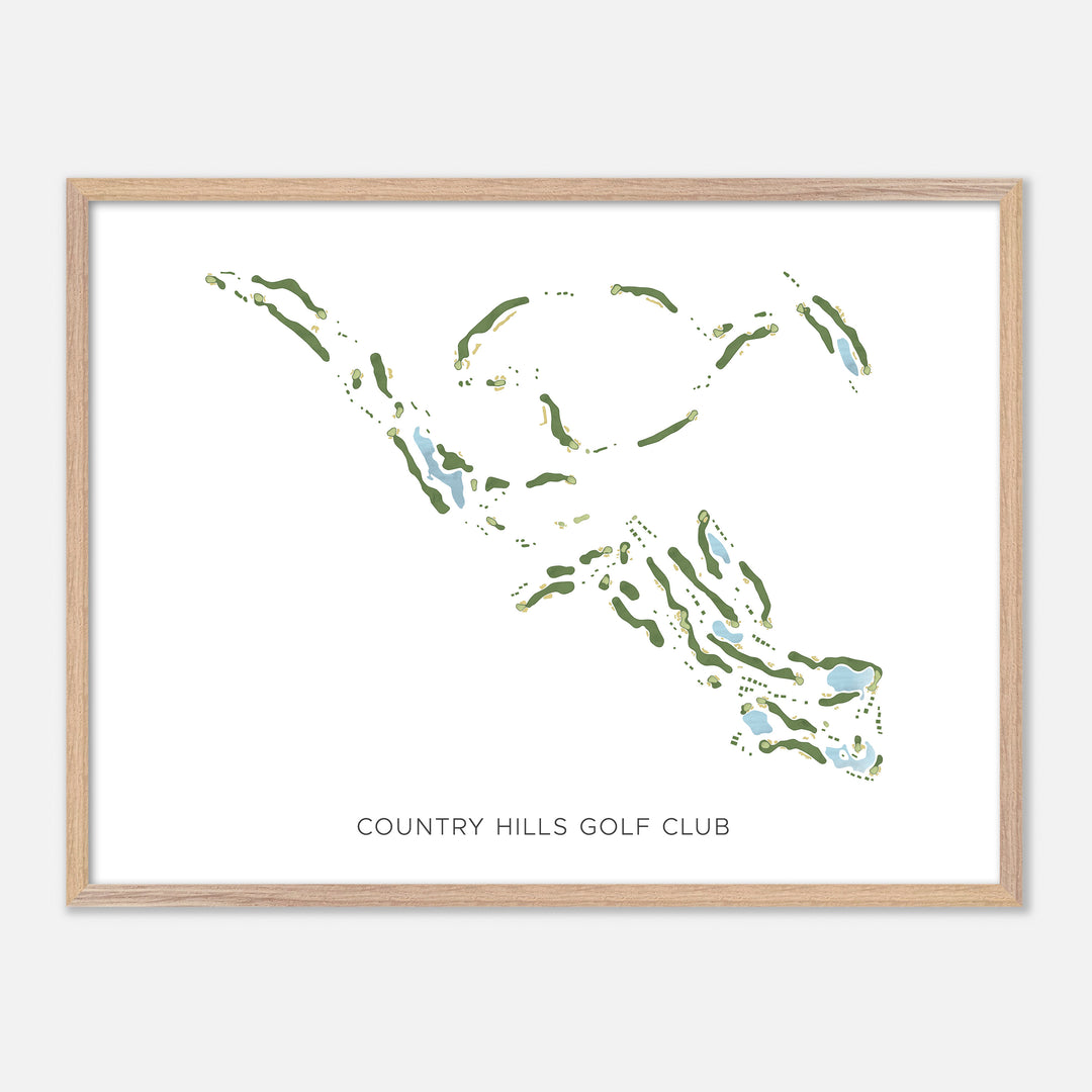 Print of Country Hills Golf Club Modern Map