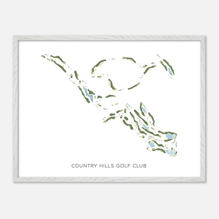 Print of Country Hills Golf Club Modern Map