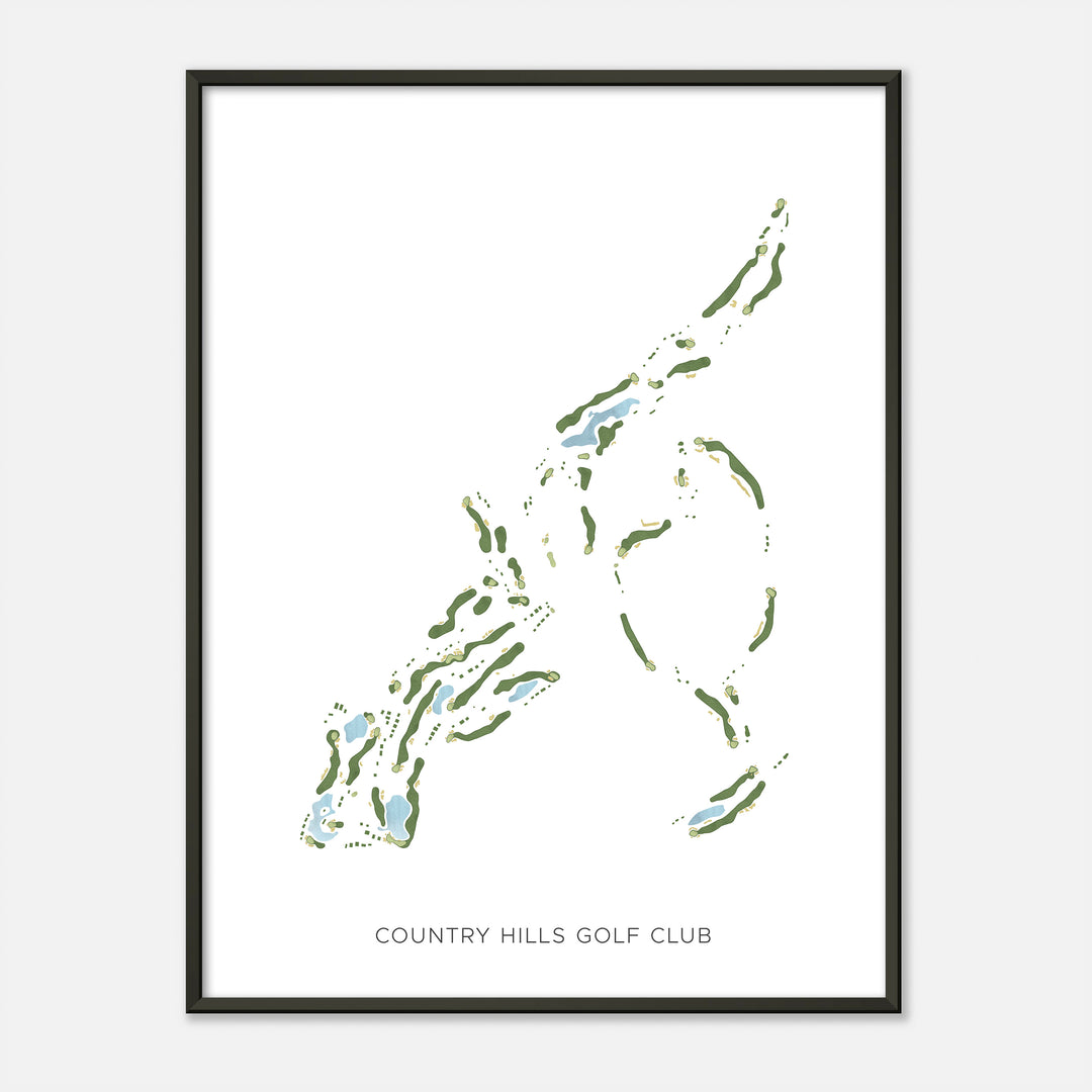 Print of Country Hills Golf Club Modern Map