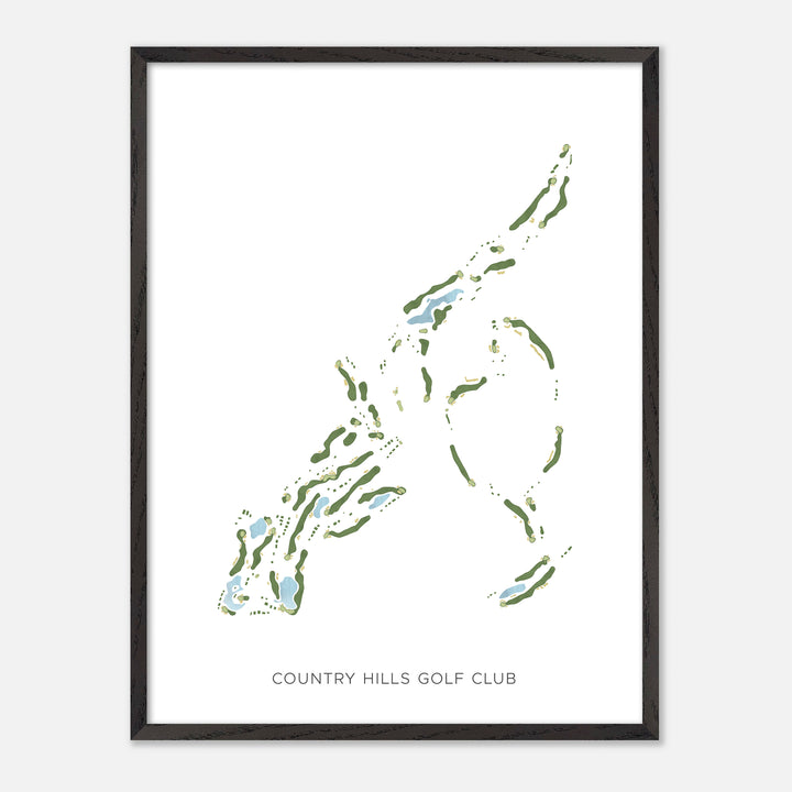 Print of Country Hills Golf Club Modern Map