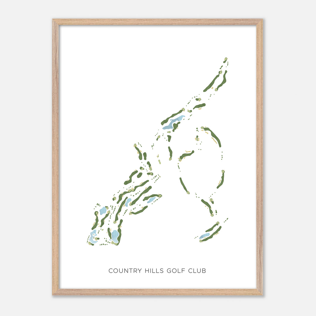 Print of Country Hills Golf Club Modern Map