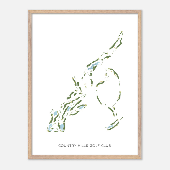 Print of Country Hills Golf Club Modern Map