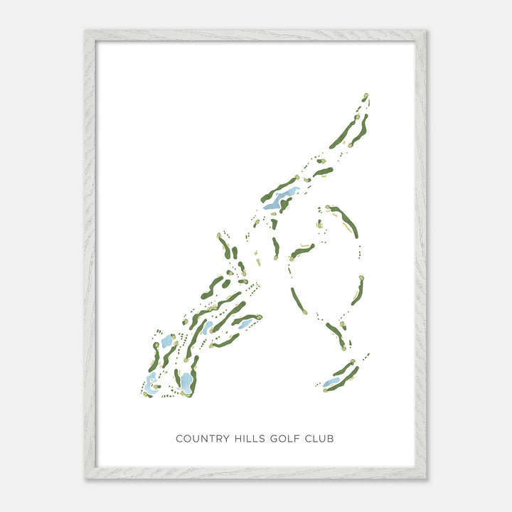 Print of Country Hills Golf Club Modern Map