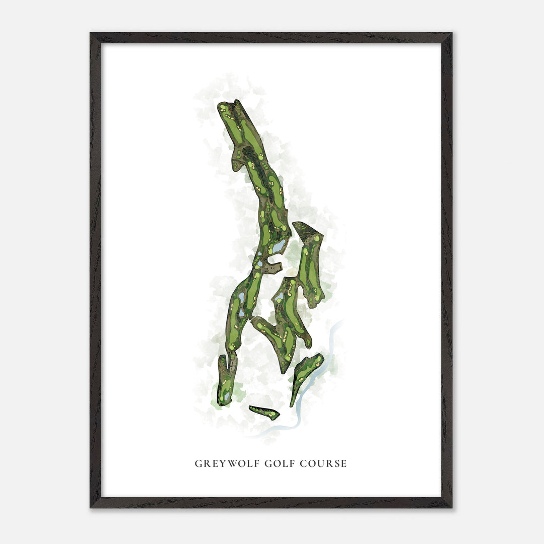 Print of Greywolf Golf Course Classic Map