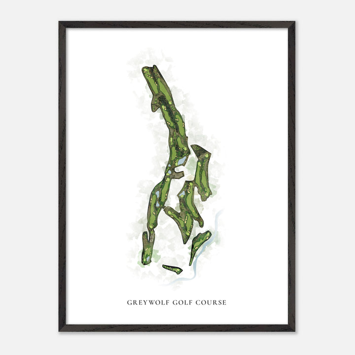 Print of Greywolf Golf Course Classic Map