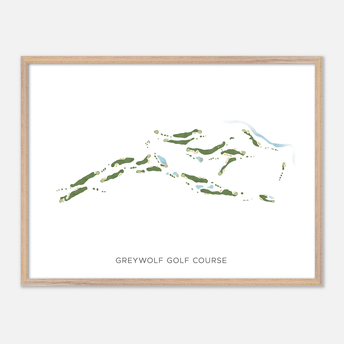 Print of Greywolf Golf Course Modern Map