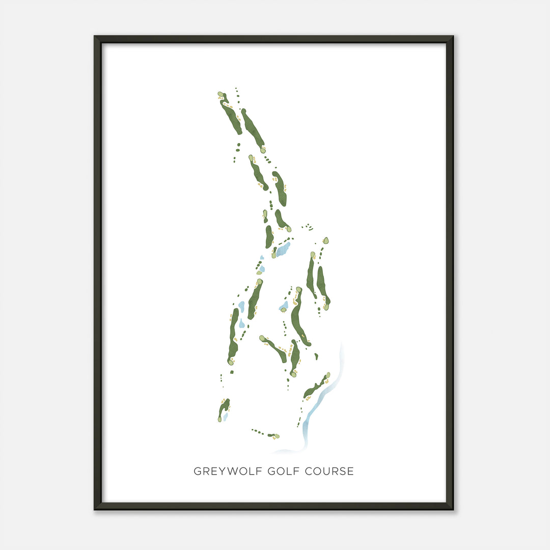 Print of Greywolf Golf Course Modern Map