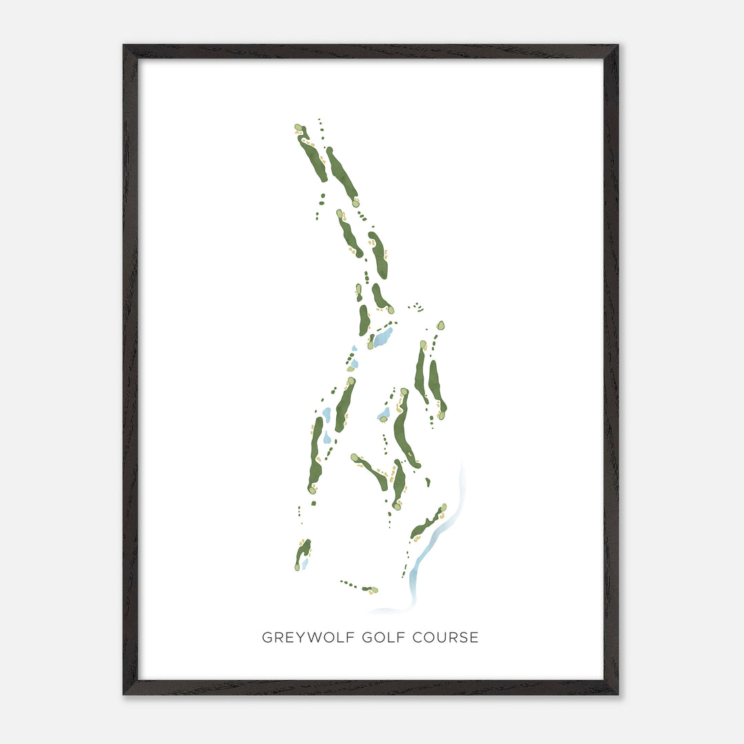 Print of Greywolf Golf Course Modern Map