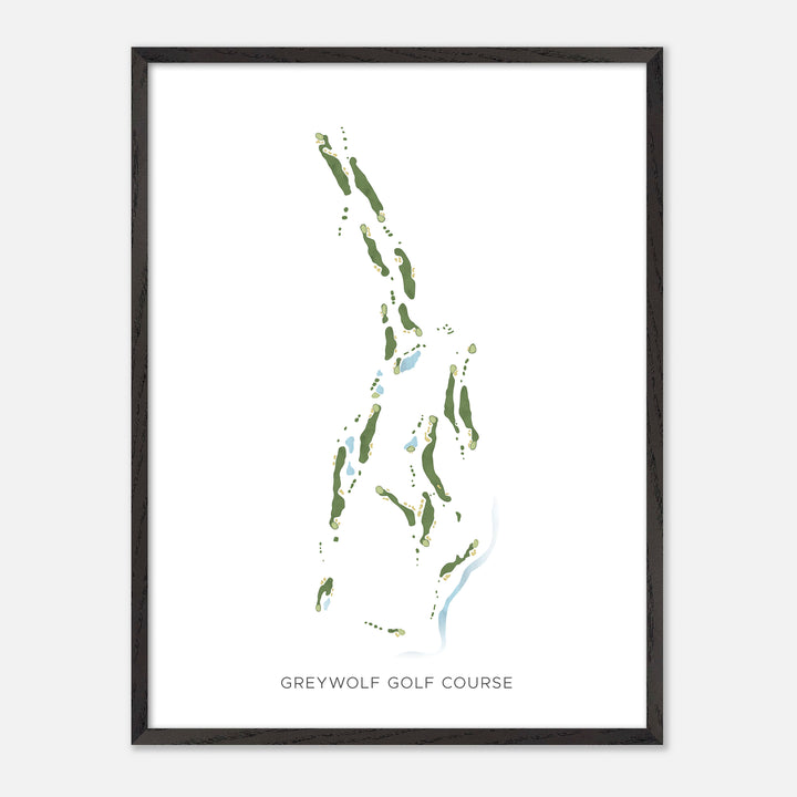 Print of Greywolf Golf Course Modern Map