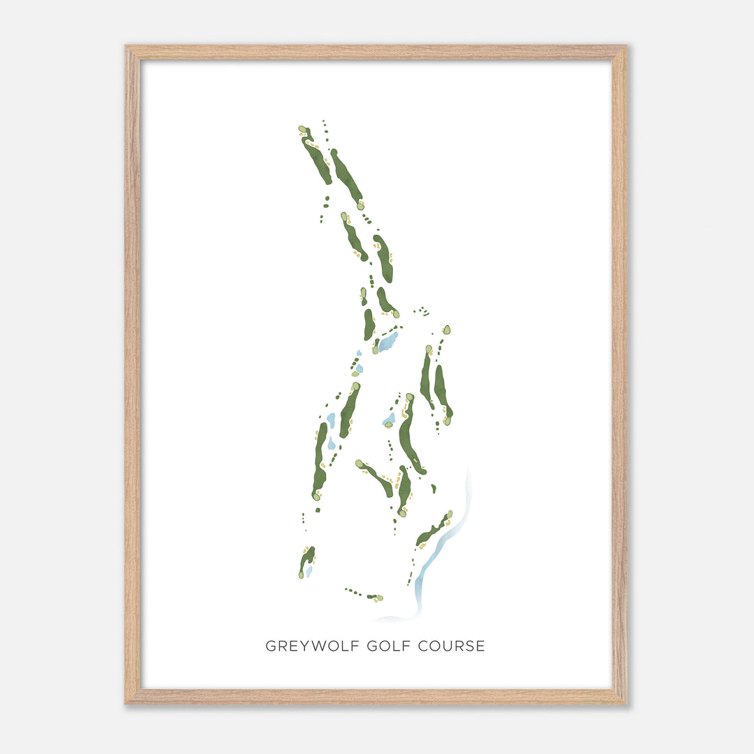 Print of Greywolf Golf Course Modern Map
