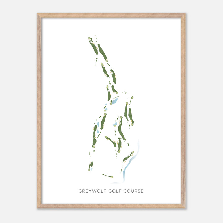 Print of Greywolf Golf Course Modern Map