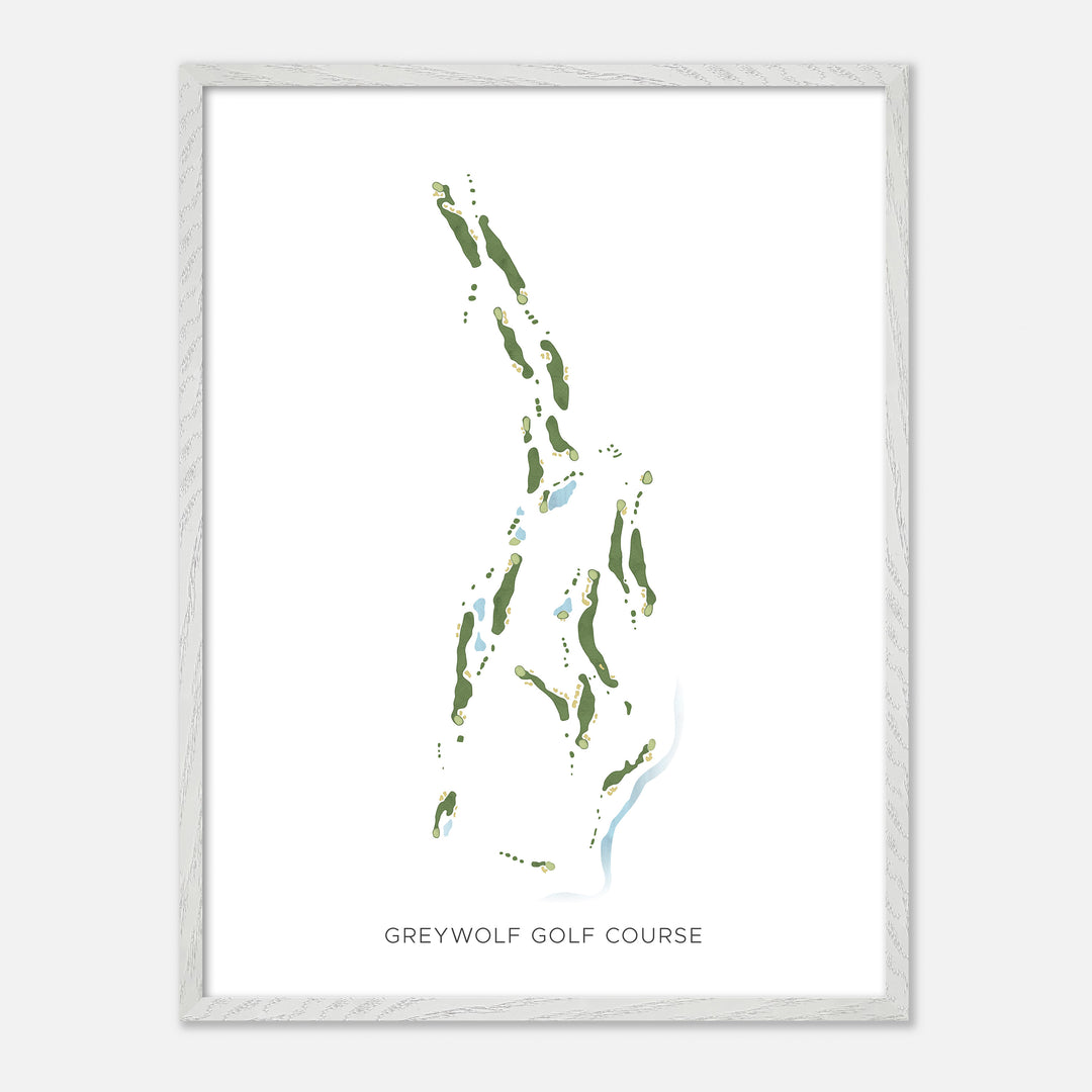 Print of Greywolf Golf Course Modern Map